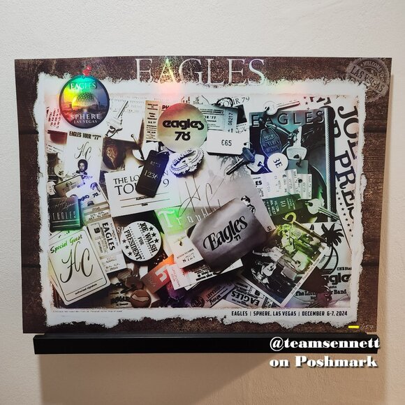 Dec. 6 & 7 2024 / FOIL Eagles Sphere Poster / WEEK 7 / Las Vegas / Scrapbook